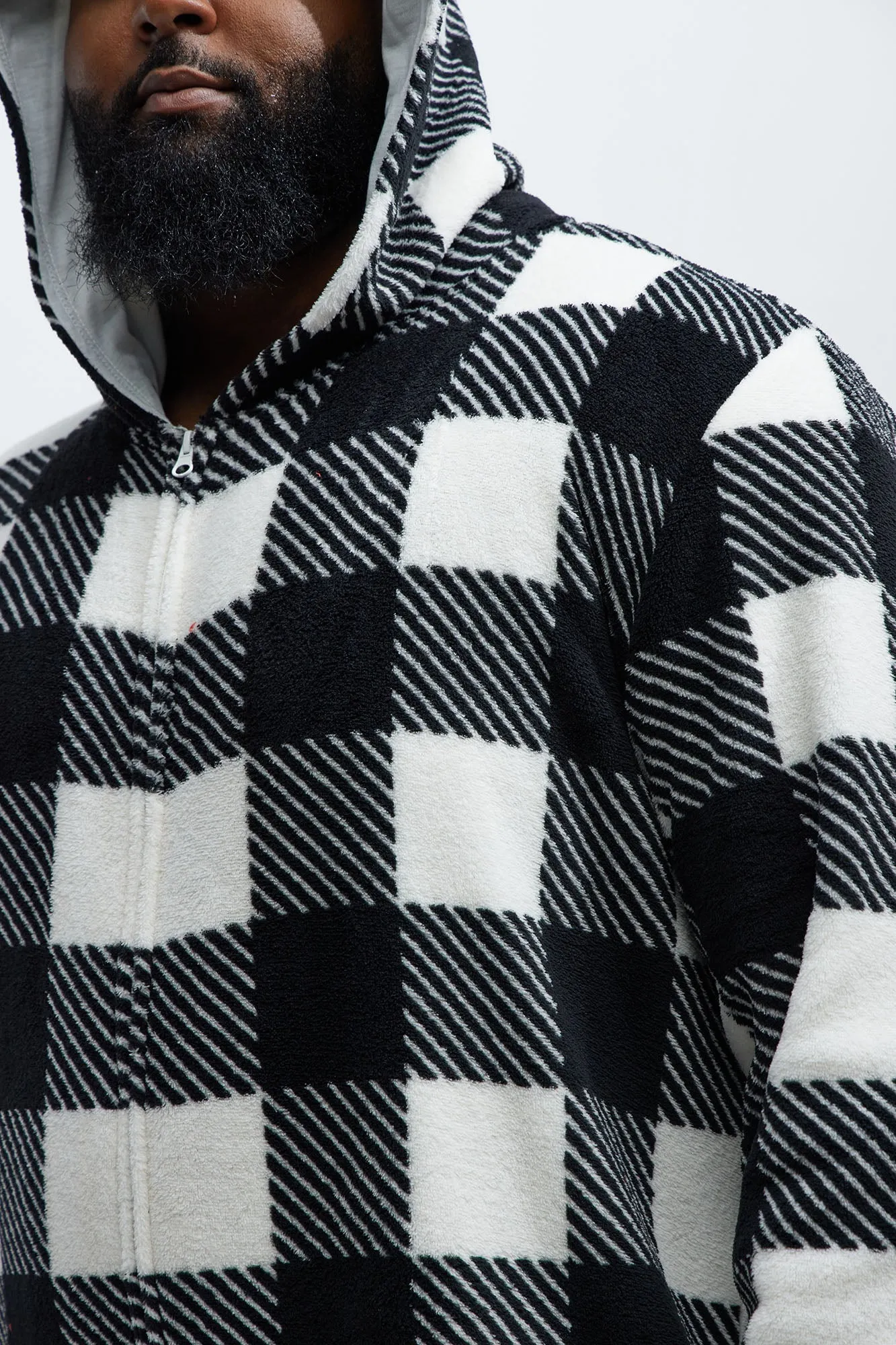 Always Cozy Holiday PJ Onesie - Black/White