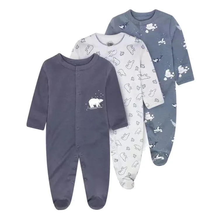 Baby Neutral 3-Pack Cotton Footed Sleep and Play