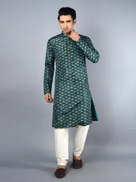 Blue  & Green Kurta Set | TULA
