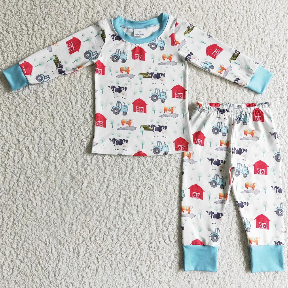 Boutique Boys Pajamas Long Sleeve Kids Baby Boy Sleepwear Set BLP0103