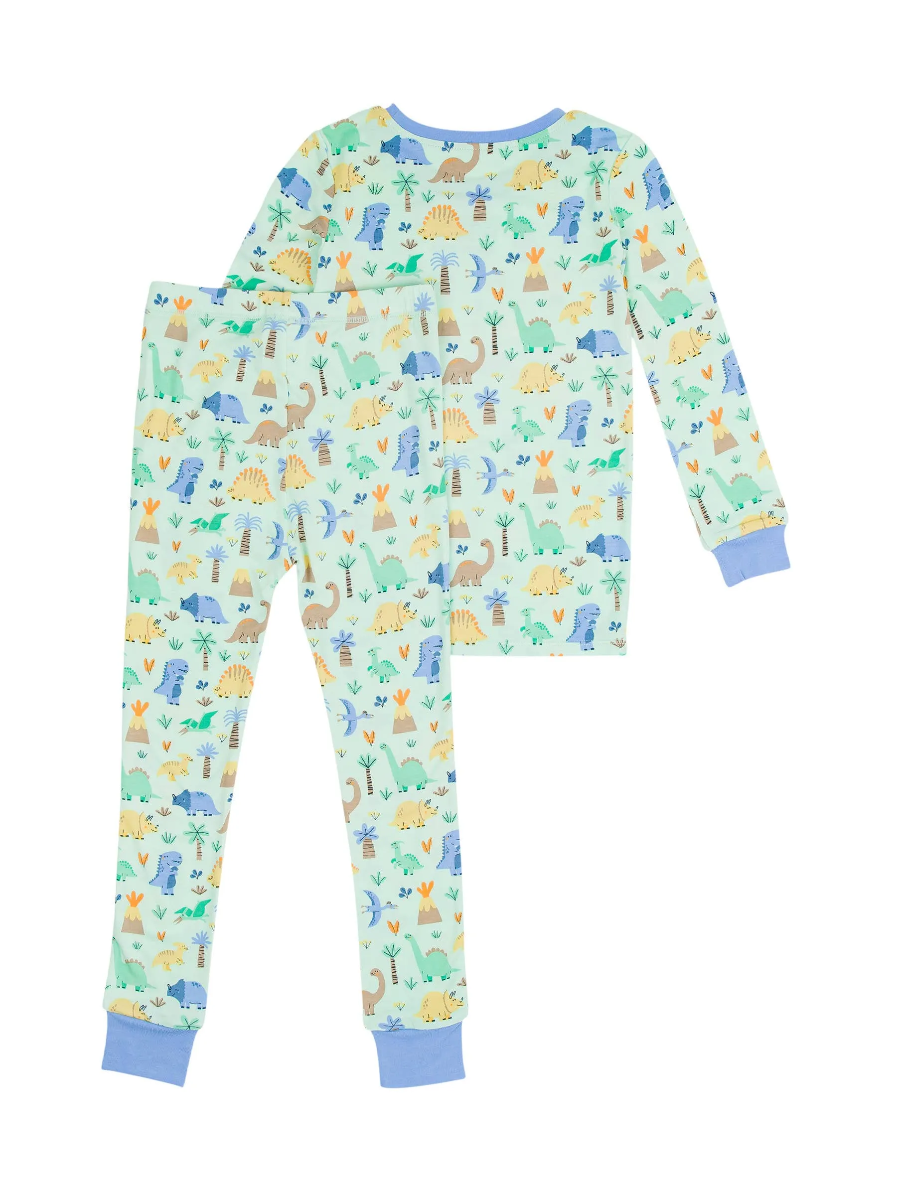 Boys Dino-mite Dude Dinosaur Bamboo Viscose Long Sleeve Pajama Set