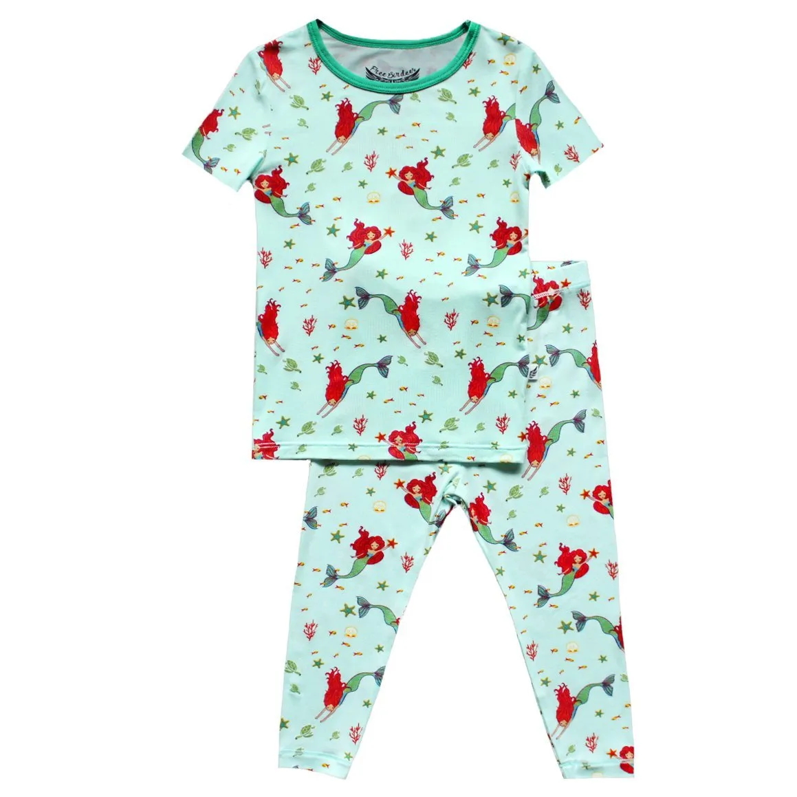 Brilliant-Sea Mermaids Short Sleeve Pajama Set (6M-12Y)