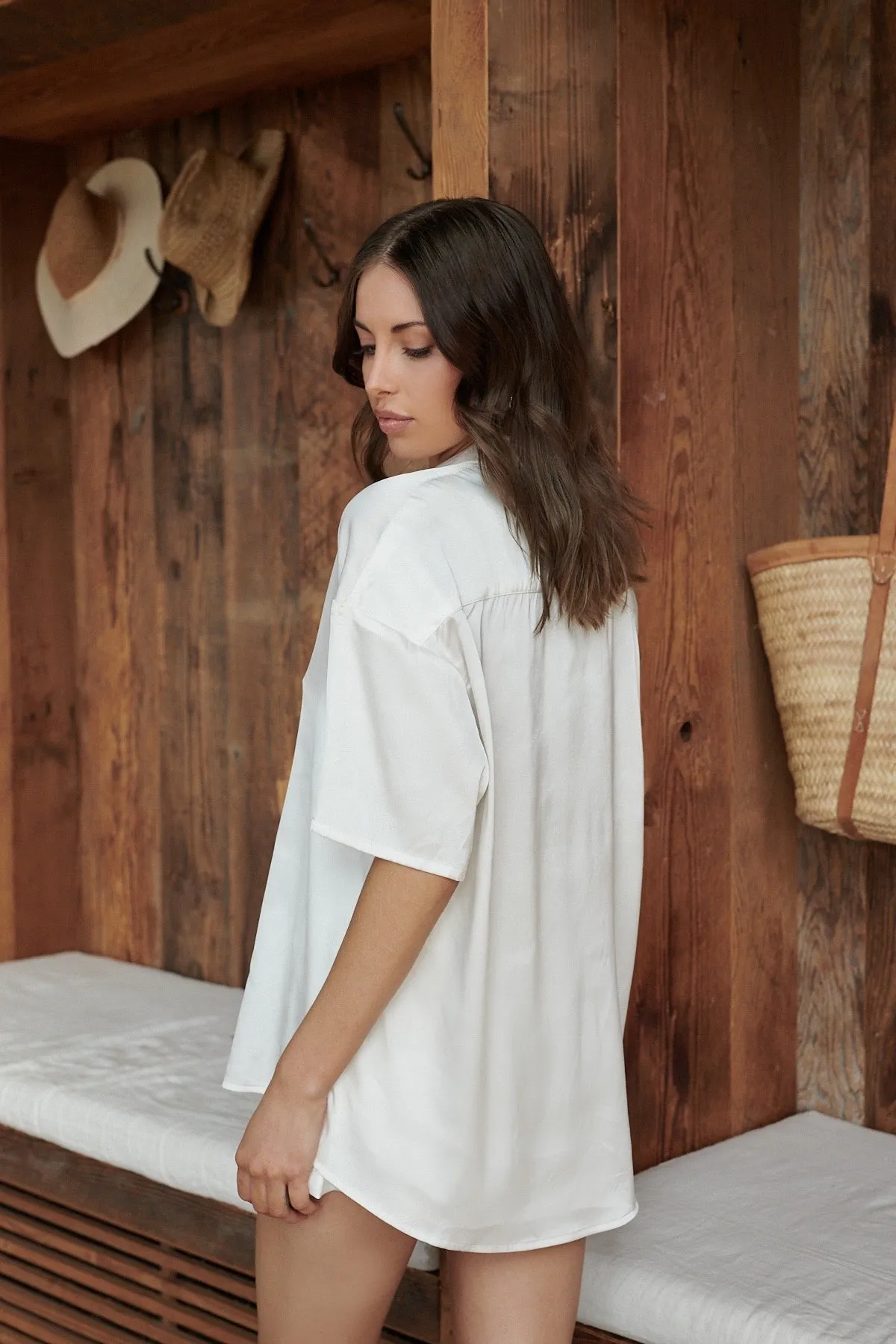 Celine Short Sleeve Shirt Ivory