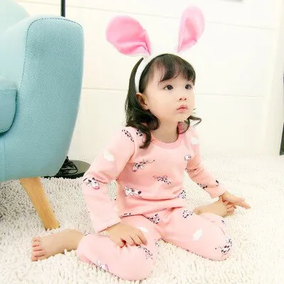 Children Clothing 2018 New Autumn Winter Girls Boys Plush underwear warm Christmas Outfit Kids Clothes Sets Child Pajamas Sets