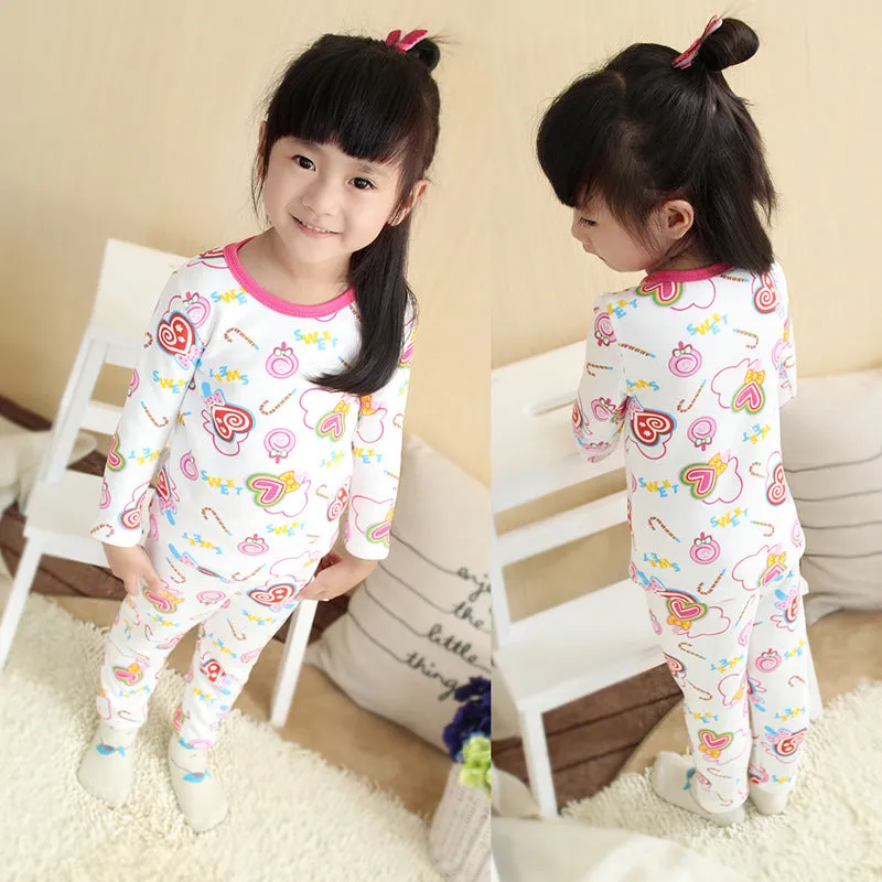 Children Clothing 2018 New Autumn Winter Girls Boys Plush underwear warm Christmas Outfit Kids Clothes Sets Child Pajamas Sets