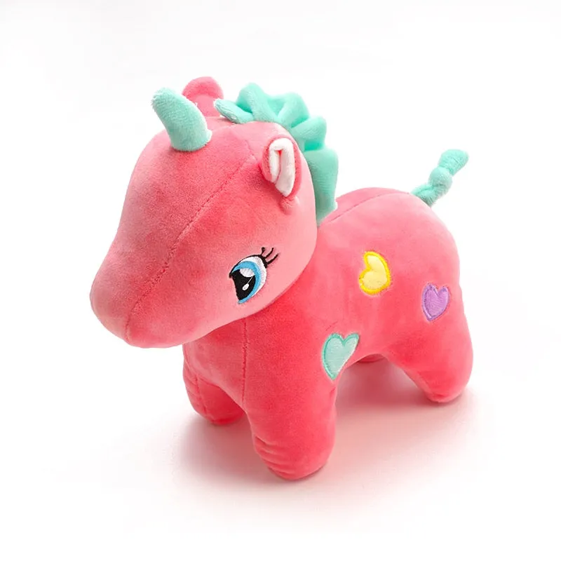 Cute 25cm plush toy unicorn soft doll soft animal pajamas unicorn hug soothing pillow to sleep to give gifts to children