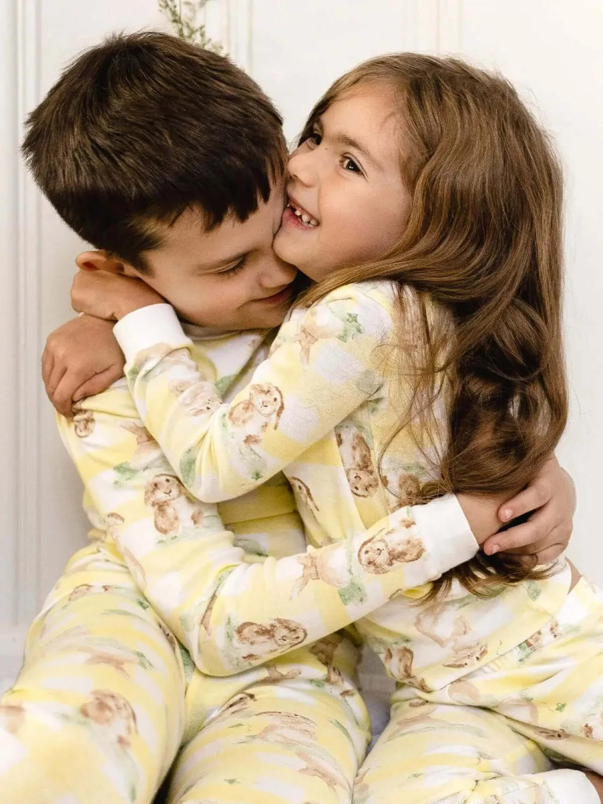 Easter Organic 2-Piece Pajama Set, Bunny Plaid