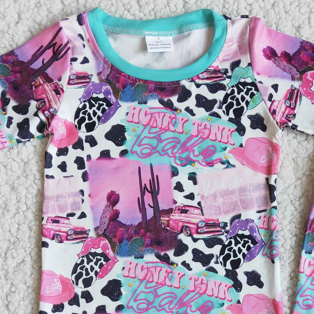 Fashion Kids Clothes Girls Pajamas Set Wholesale Baby Girl Sleepwear Outfit E11-4