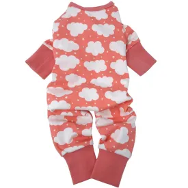 Fluffy Clouds Dog Pajamas Coral