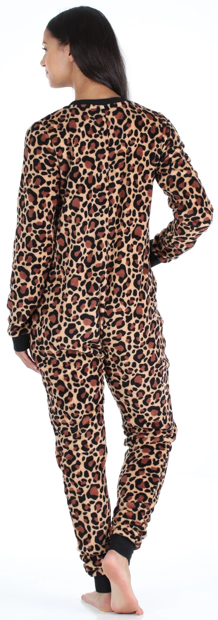 Frankie & Johnny Women's Plush Fleece Non-Footed Onesie Pajama