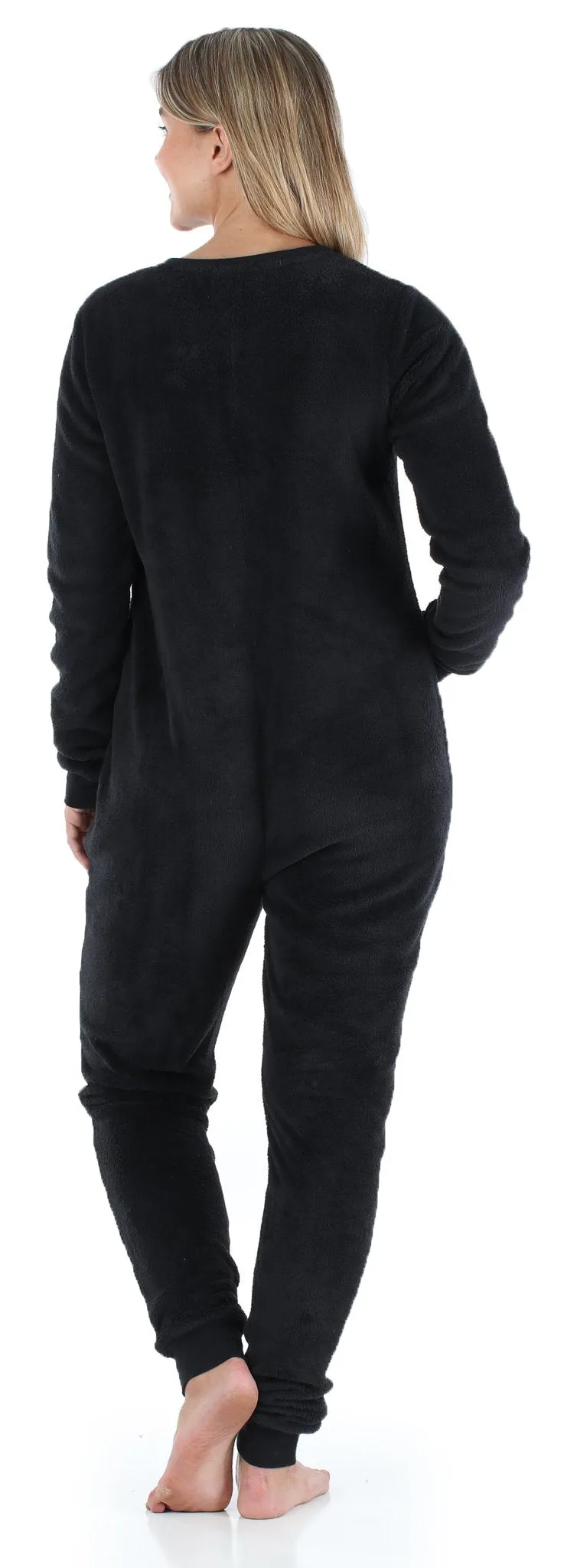 Frankie & Johnny Women's Plush Fleece Non-Footed Onesie Pajama