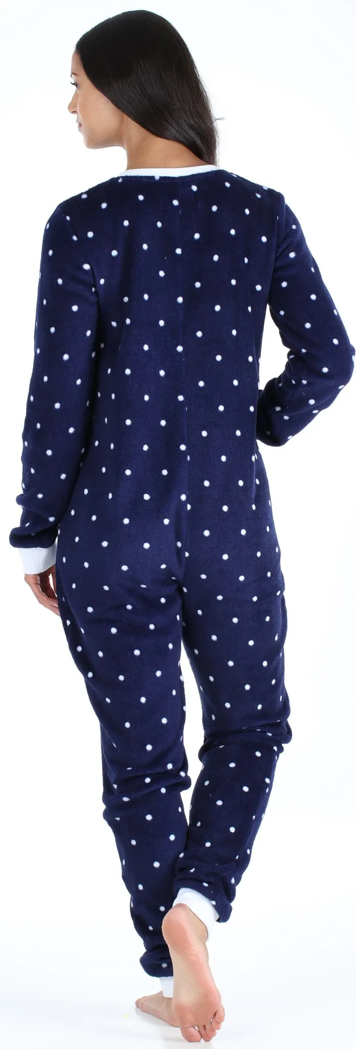 Frankie & Johnny Women's Plush Fleece Non-Footed Onesie Pajama