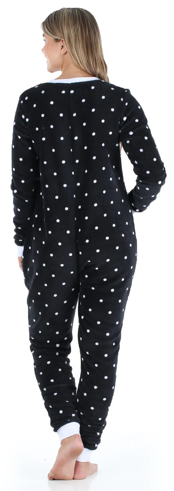 Frankie & Johnny Women's Plush Fleece Non-Footed Onesie Pajama