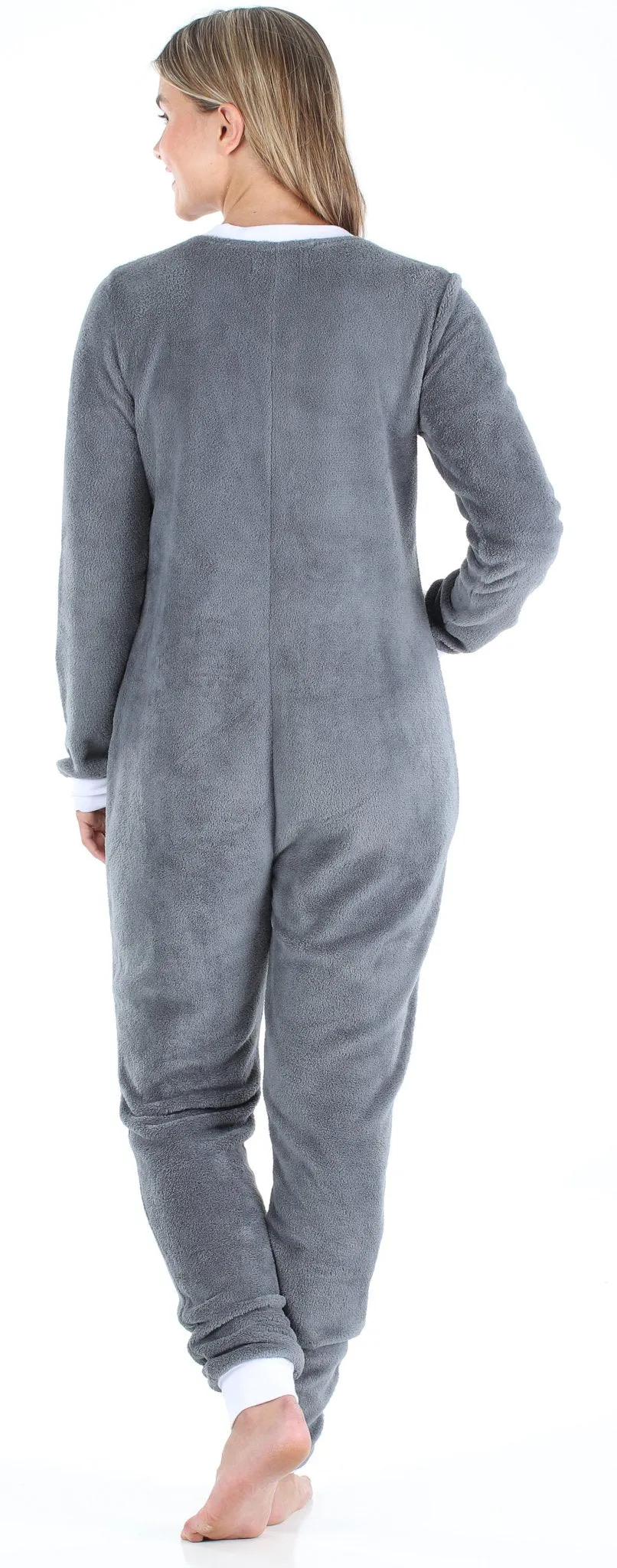 Frankie & Johnny Women's Plush Fleece Non-Footed Onesie Pajama