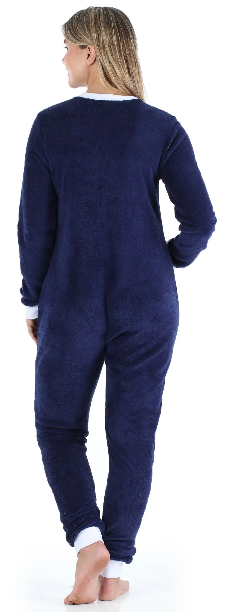Frankie & Johnny Women's Plush Fleece Non-Footed Onesie Pajama