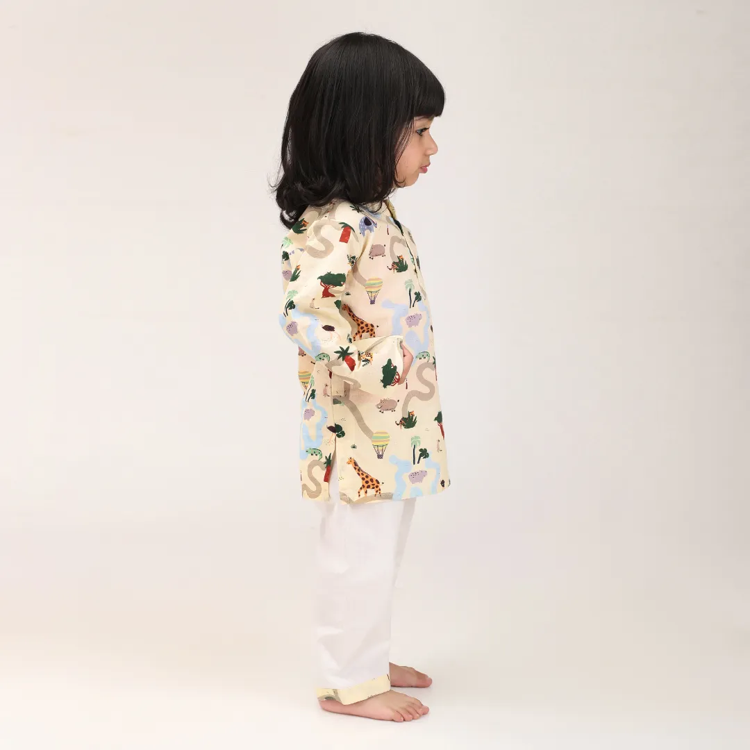 Fun at Safari Kurta Set
