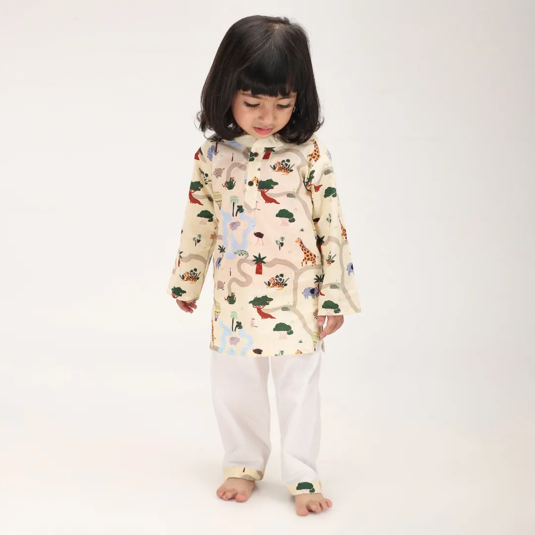 Fun at Safari Kurta Set
