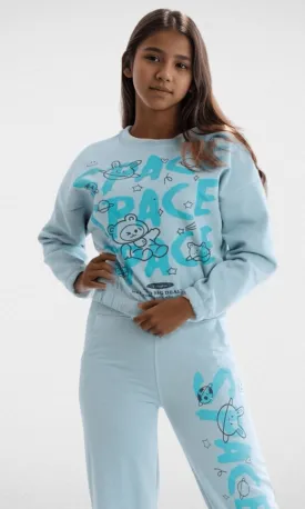 Girls Pajama Set (Sweatshirt   Pants) - Green