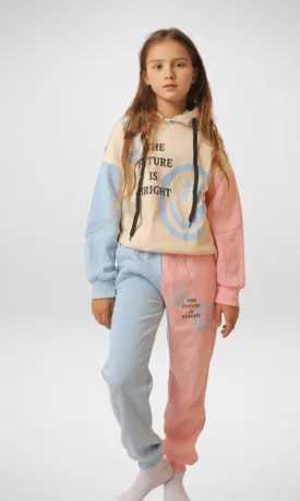 Girls Training Set (Hoodie   Pants) - Beige