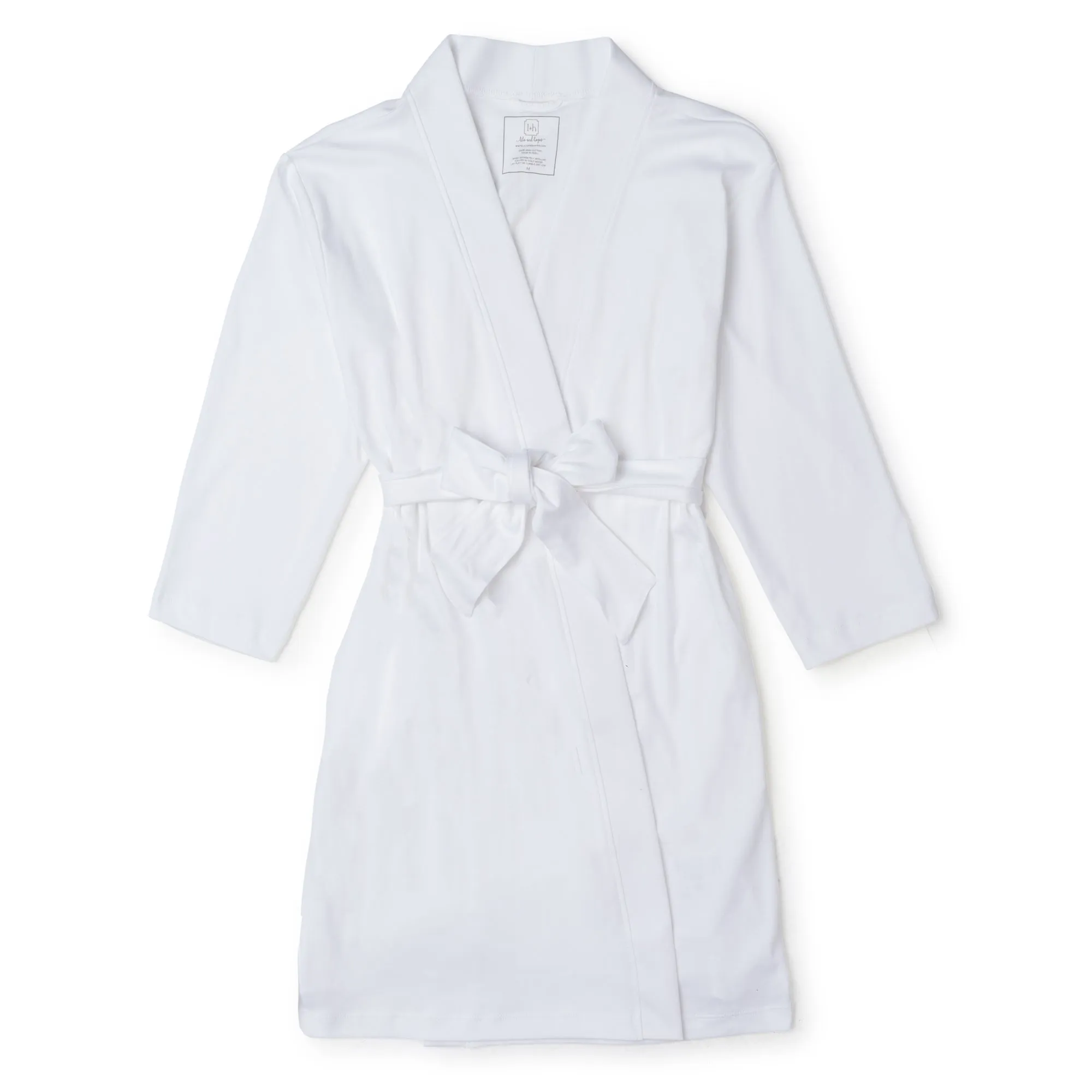 Gwen Girls' Pima Cotton Spa Wrap - White
