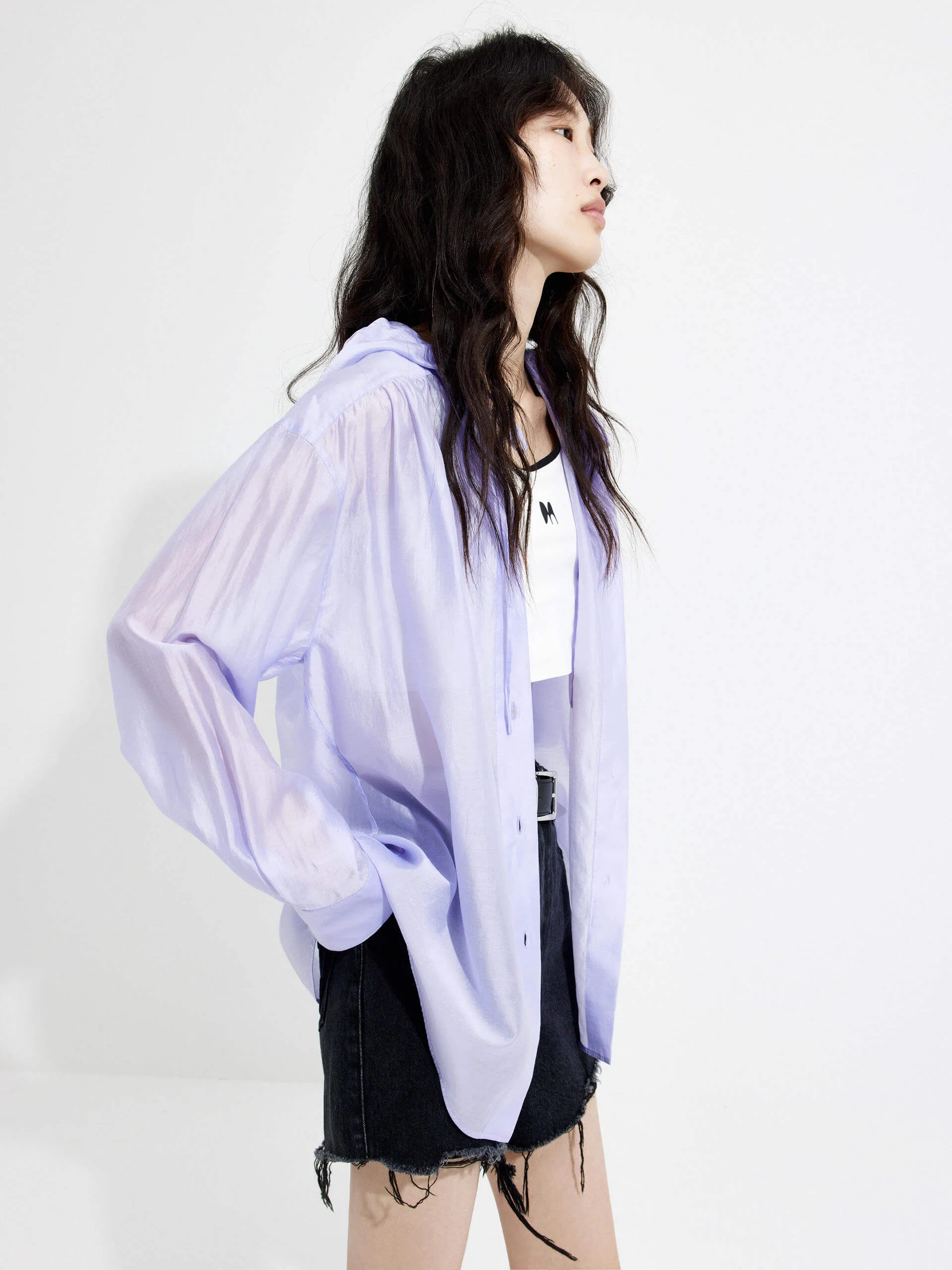 Hooded Relaxed Fit Shirt