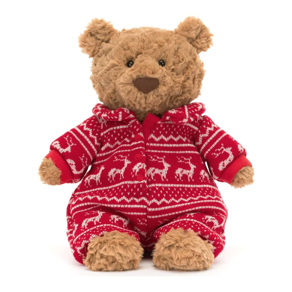 Jellycat Bartholomew Bear Winter Pajamas Plush Toy