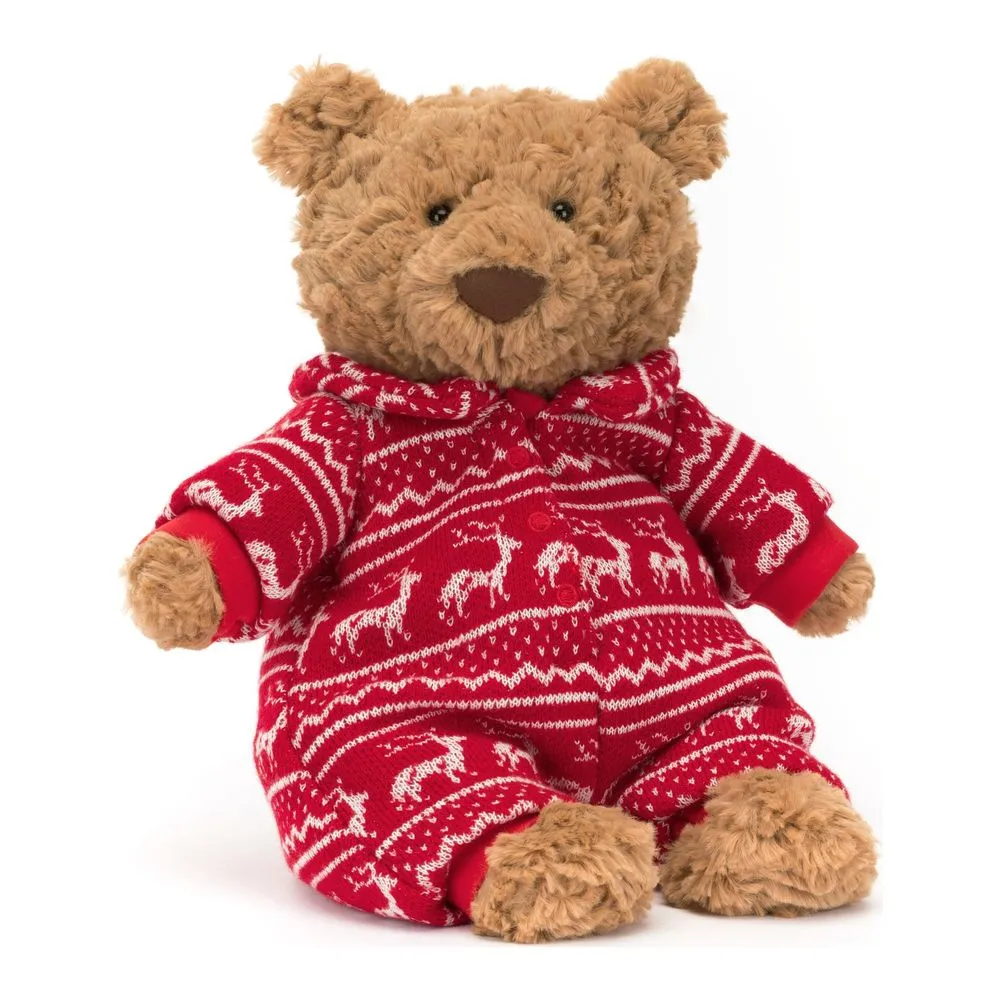 Jellycat Bartholomew Bear Winter Pajamas Plush Toy