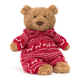 Jellycat Bartholomew Bear Winter Pajamas Plush Toy