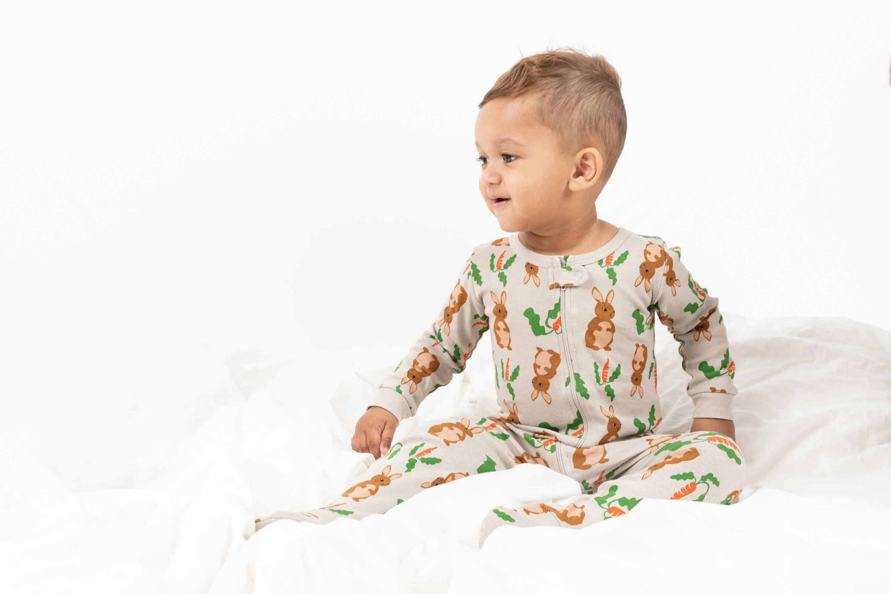 Leveret Pajamas - Kids Baby Footed Bunny Rabbit Pajamas for Easter