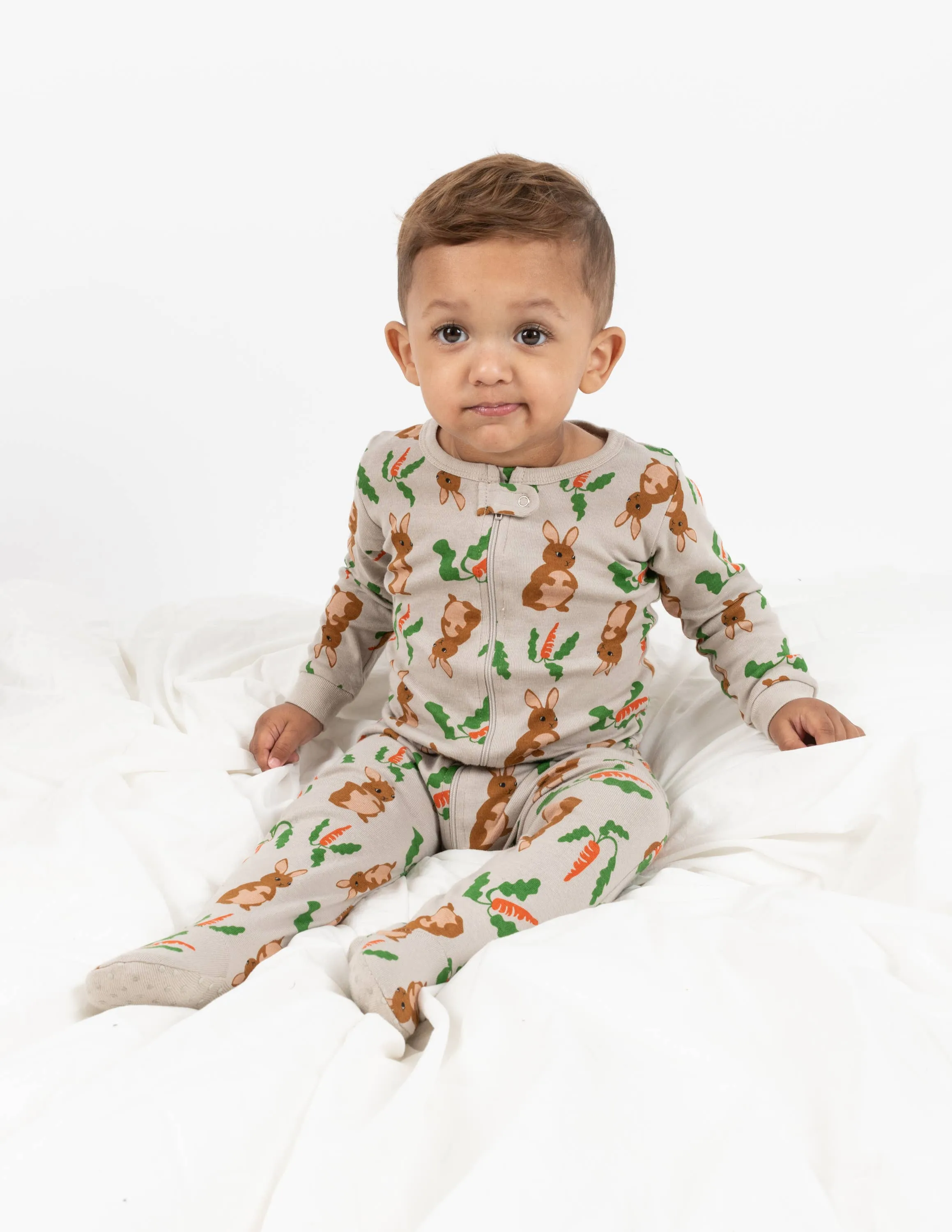 Leveret Pajamas - Kids Baby Footed Bunny Rabbit Pajamas for Easter