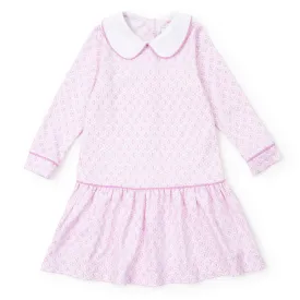 Lillian Girls' Dress - Scalloped In Pink