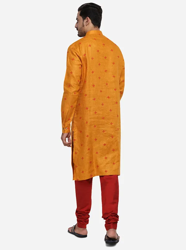 Mustard Orange Kurta Set | TULA