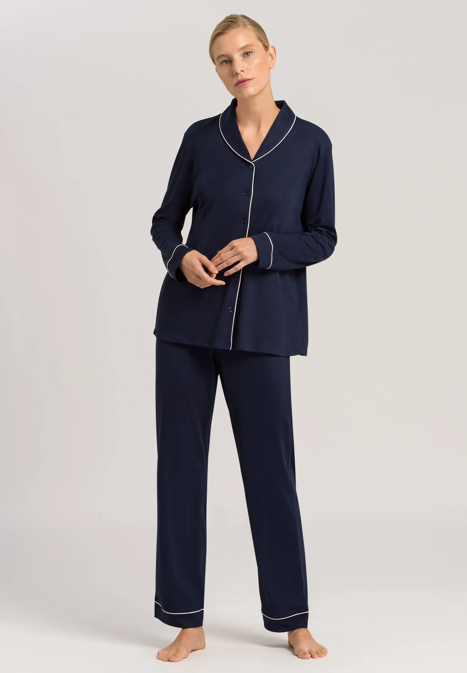 Natural Comfort Long Sleeve Pajama Set | Deep Navy 77966-1610