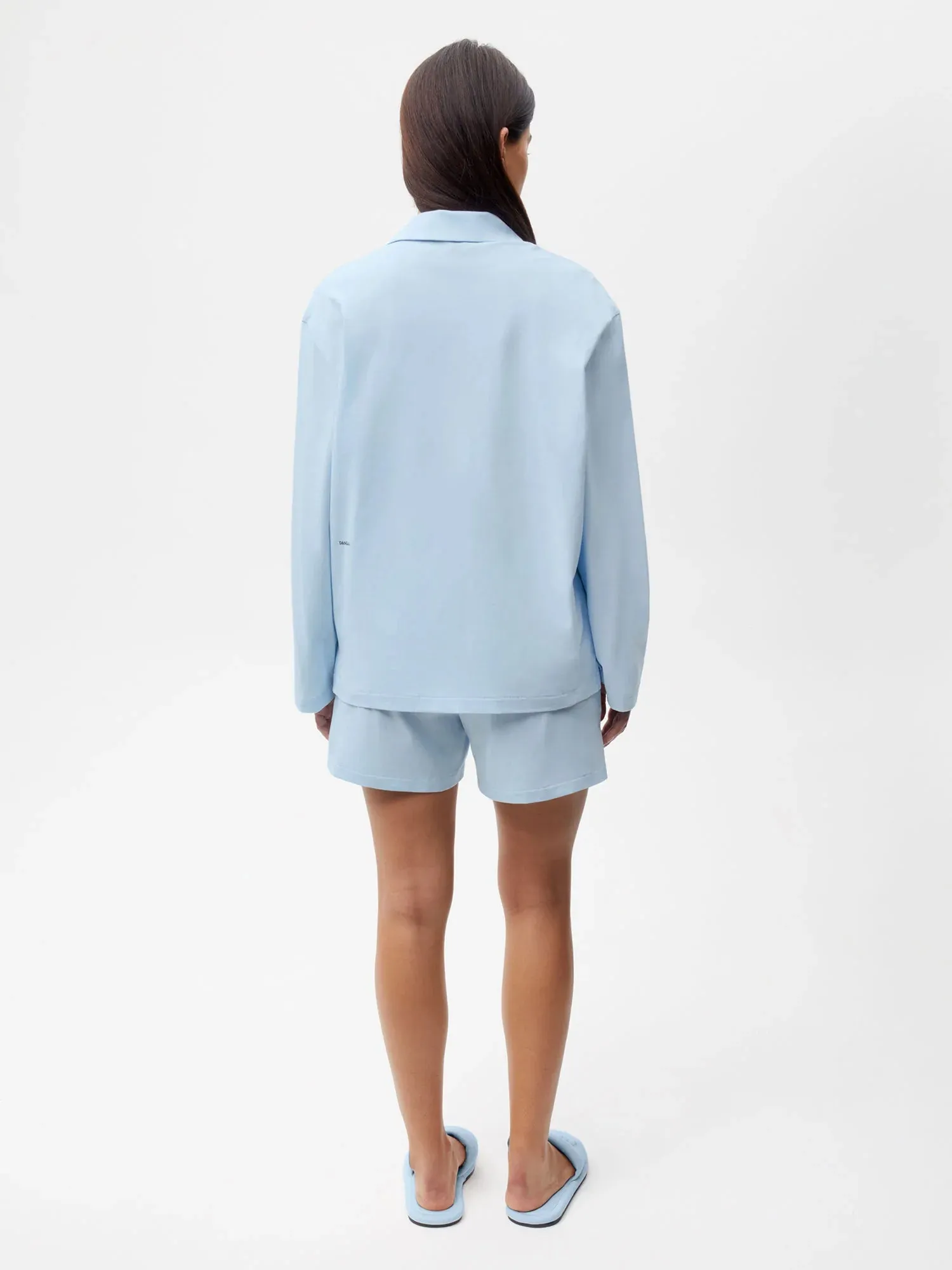 Organic Cotton Pajama Loose Shorts—moonstone blue