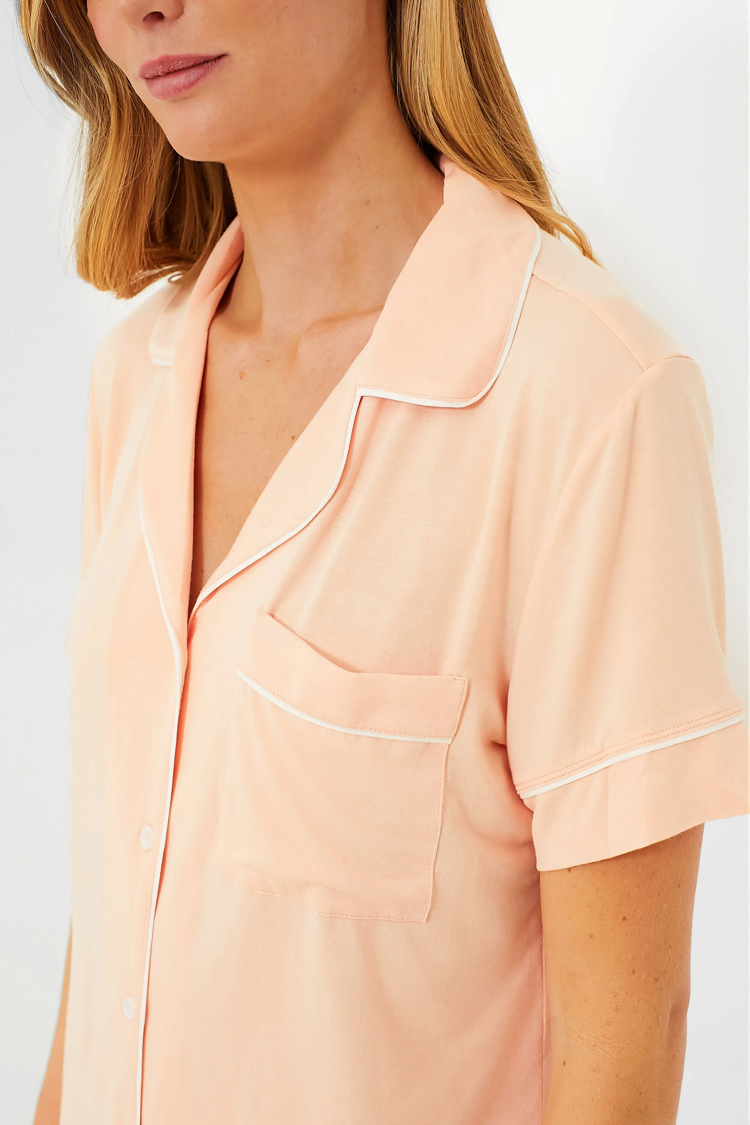 Peach Gisele Short PJ Set