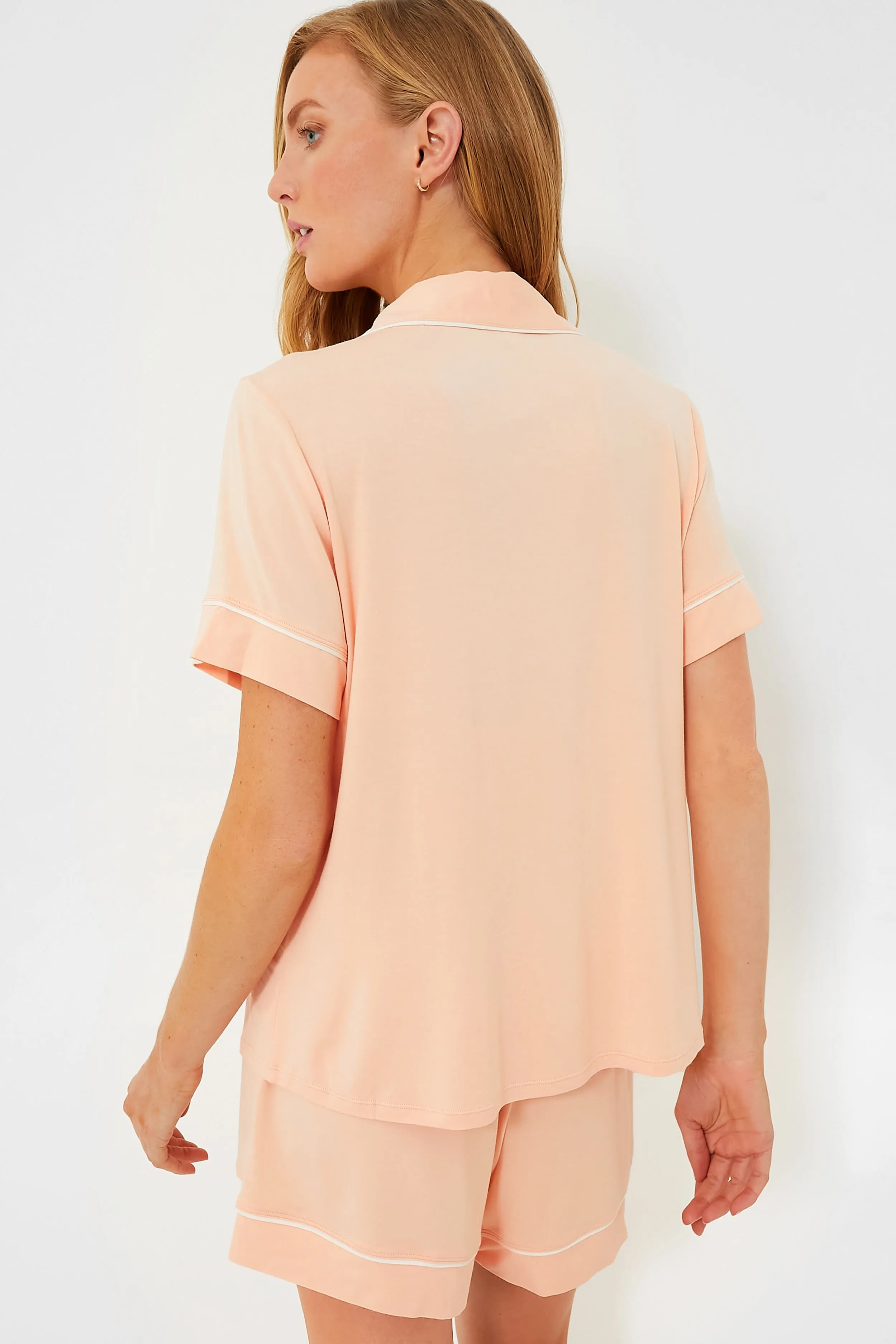 Peach Gisele Short PJ Set