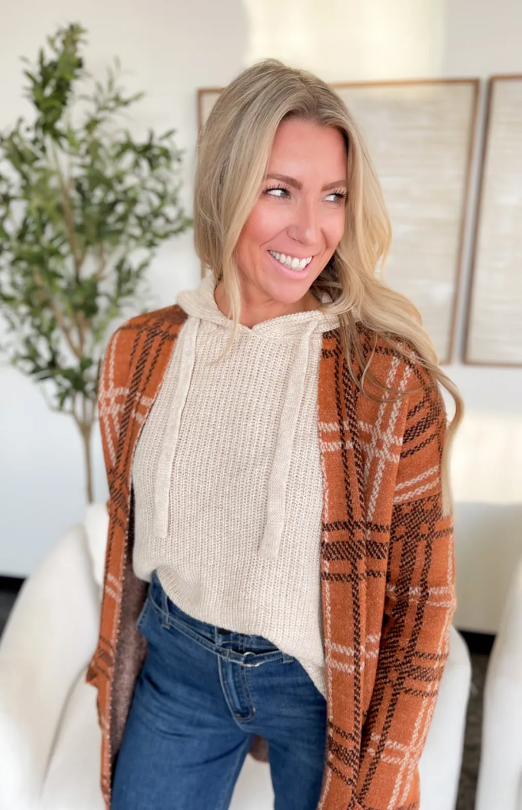 Sabrina Open Front Knit Cardigan