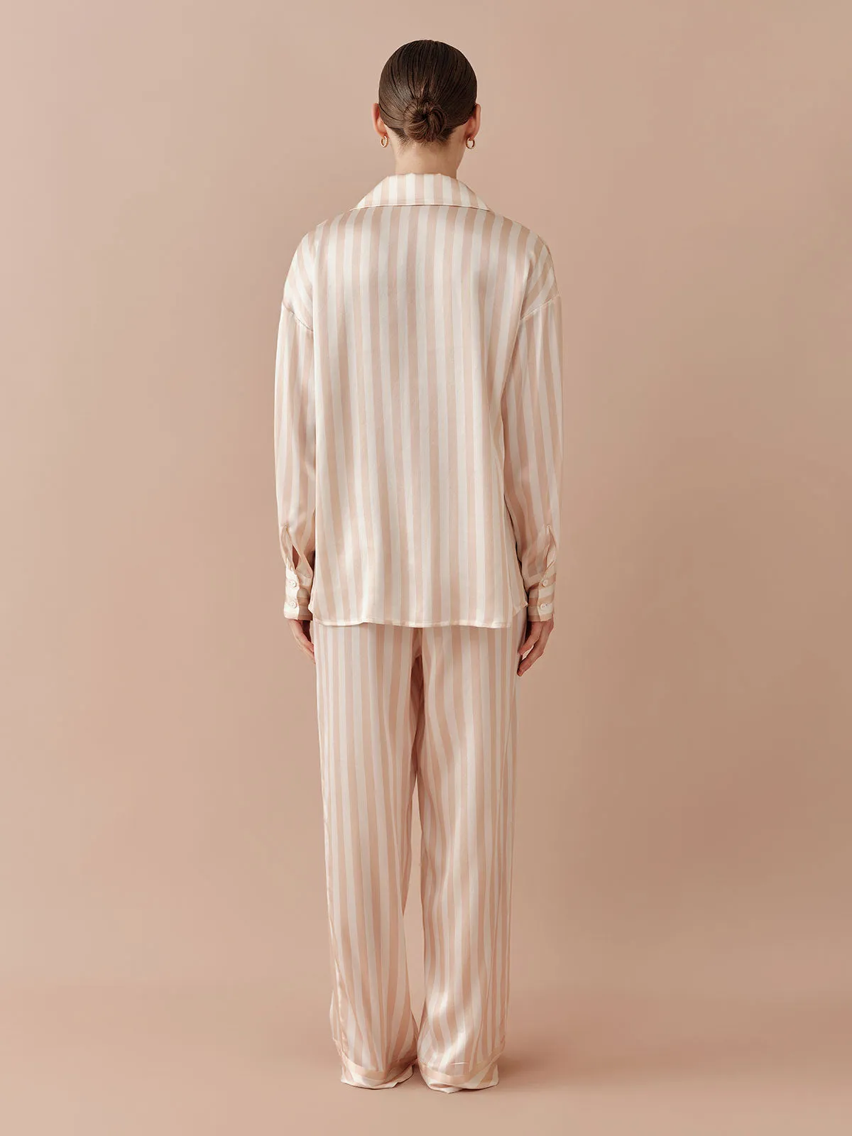 SILKINC Classic Wide Stripe Long Pajama Set