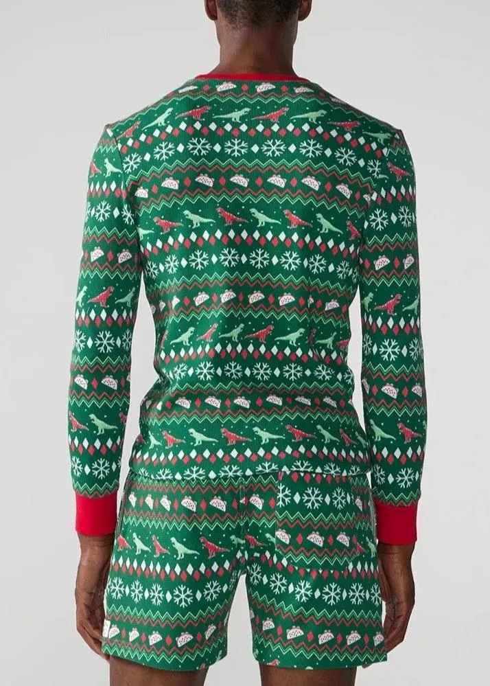 The Dino-Snore Waffle Knit Sleep Shirt