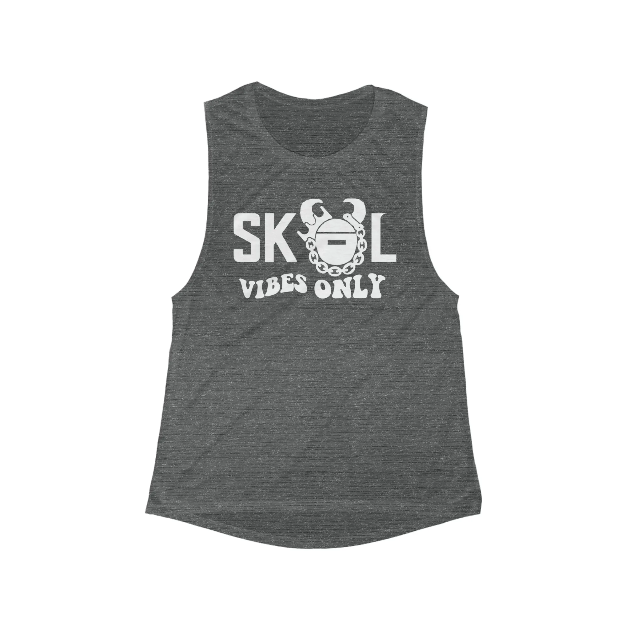 Women's Flowy Scoop Muscle Tank - Good Vibes Only