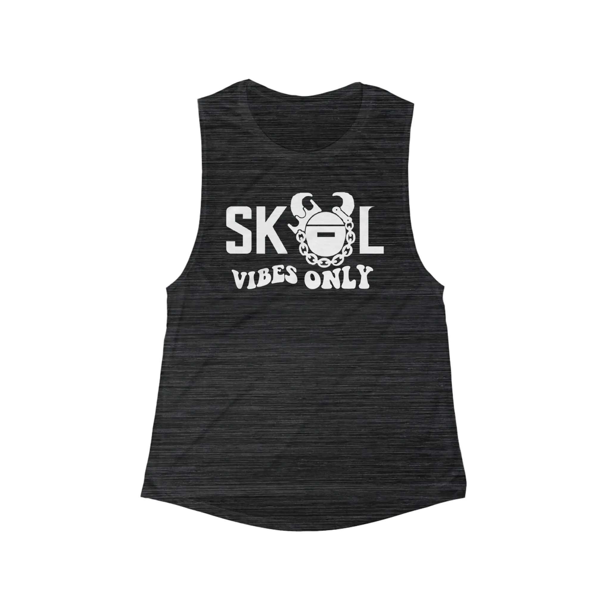 Women's Flowy Scoop Muscle Tank - Good Vibes Only